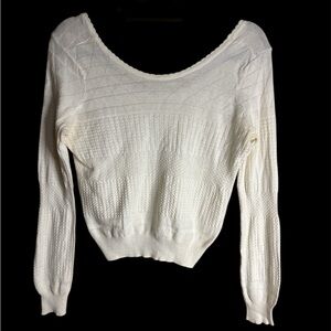 LA HEARTS CREAM TEXTURED LONG SLEEVE SWEATER 
Size - M